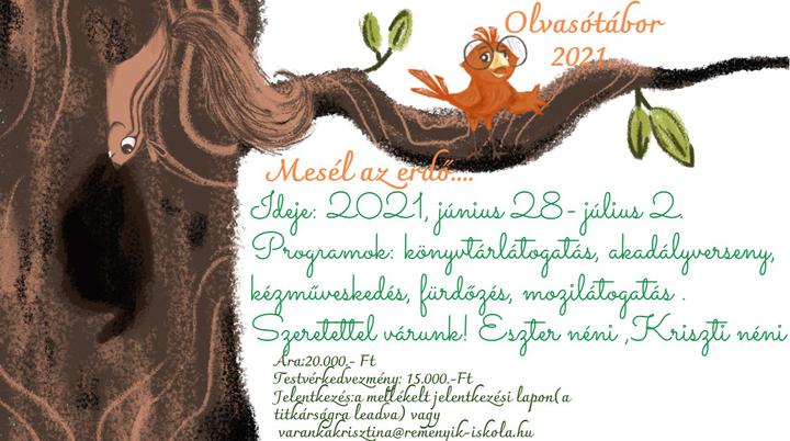 Mesél az erdő - olvasótábor idén is Mesél az erdő - olvasótábor idén is