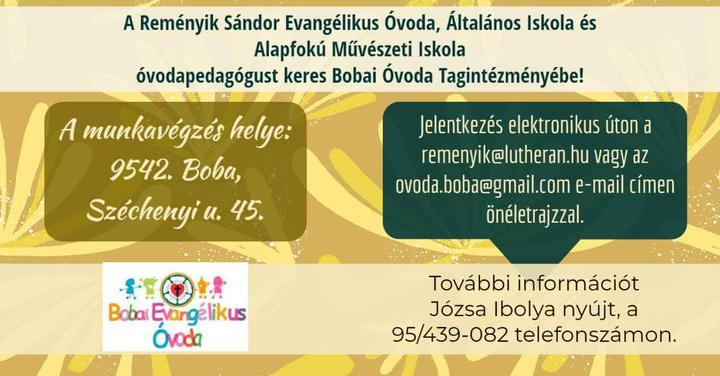 Óvodapedagógust keresünk! Óvodapedagógust keresünk!