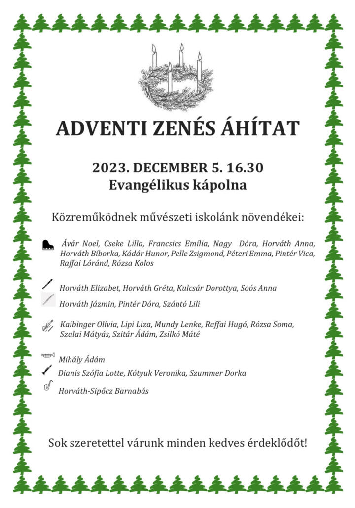 Meghv az Adventi Zens htat programjra